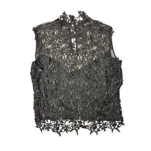Vintage Jonquil by Diane Samandi Black Lace Embroidered Top, Lingerie, Intimates